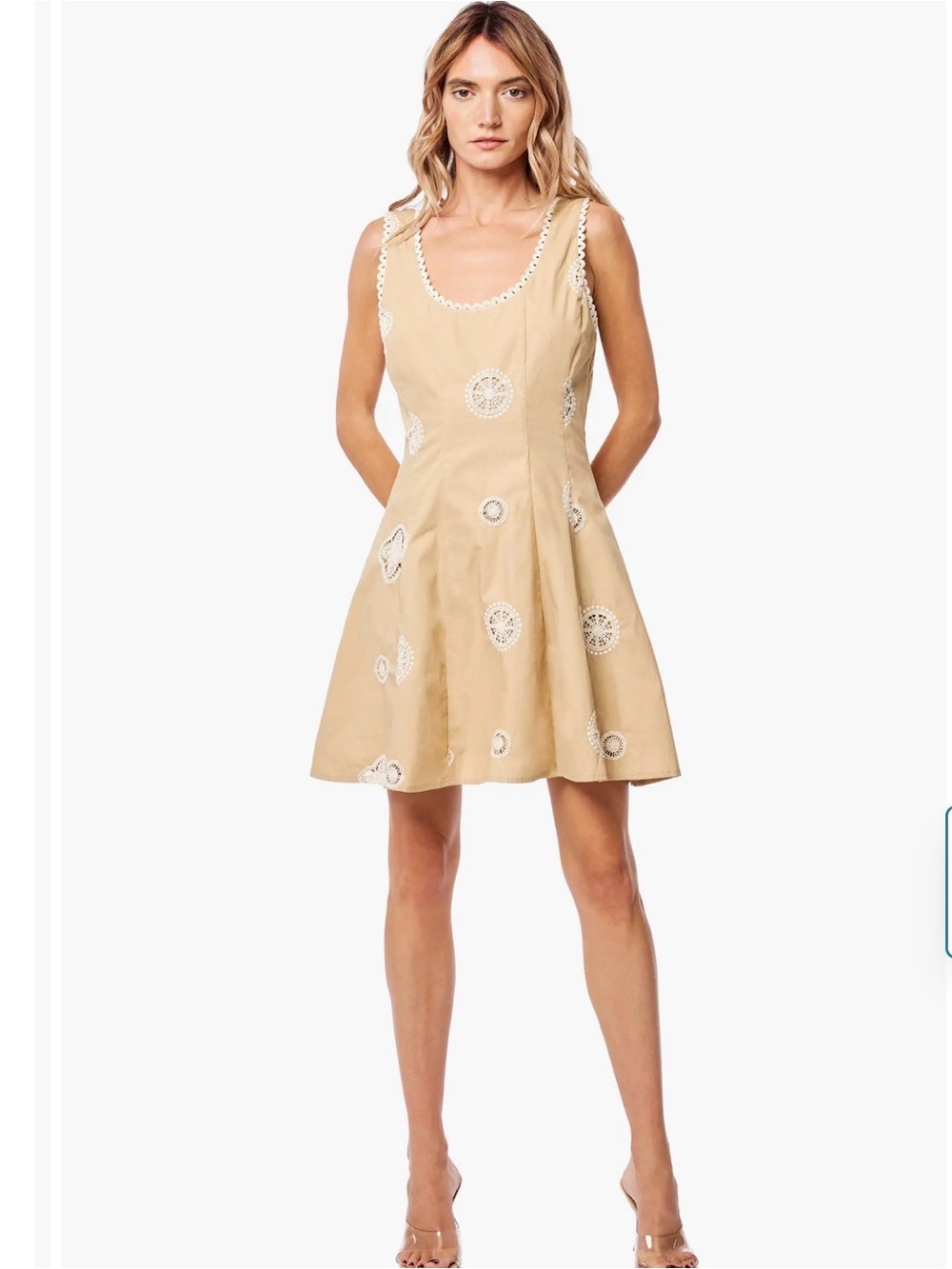 Ceibon Letty Embroidered Fit & Flare Dress- Size Large